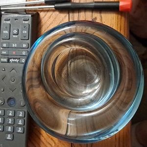 Blue glass holmegaard glass sculpture